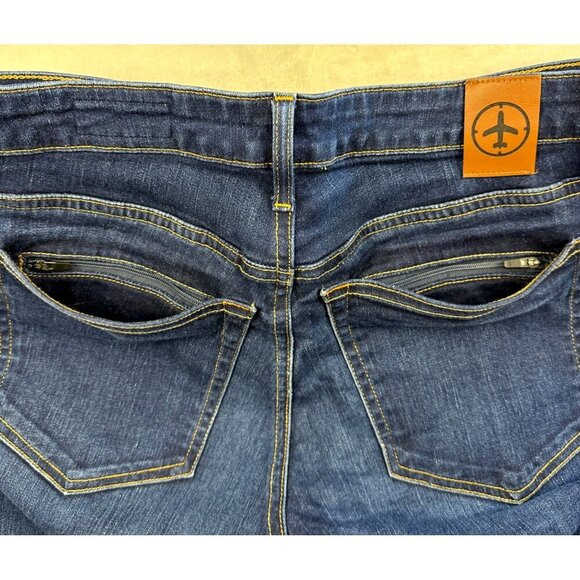 AVIATOR USA Mens Jeans The Concorde Travel Dark Wash Slim Fit 31 Hidden pockets - Picture 6 of 16